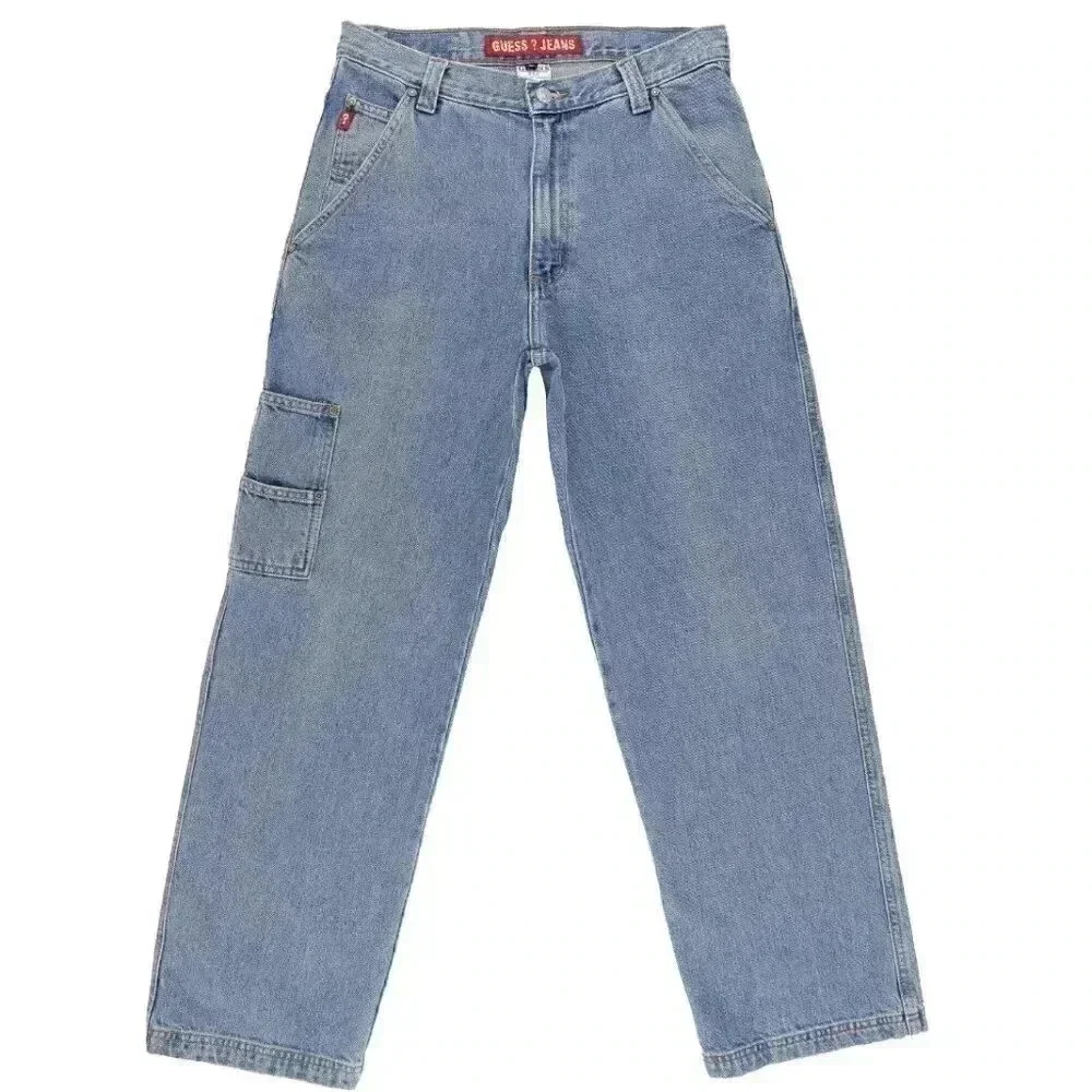 Vintage Guess Wide Leg Cotton Jeans 30 Casual Everyday High Rise Denim Jeans